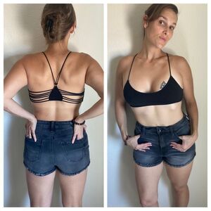 Kendall & Kylie The Drifter High Rise Shorts Black 29
